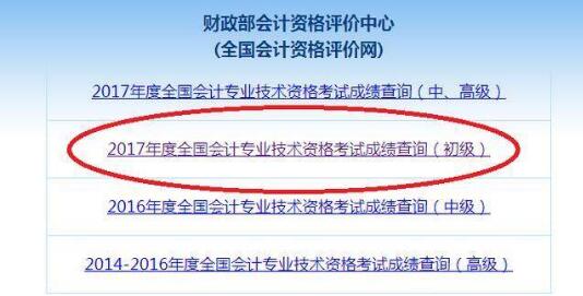 2018年初级会计职称成绩查询官网 全国会计资格评价网